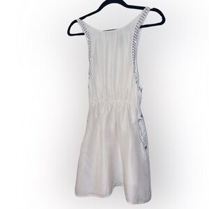 Faith Connexion Vintage White Stud Silk Mini Dress XS